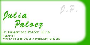 julia palocz business card