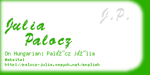 julia palocz business card
